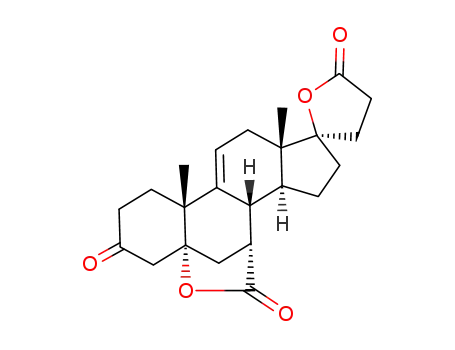 Molecular Structure of 610785-45-0 (5α,17β-dihydroxy-3-oxo-pregn-9(11)-ene-7α,21-dicarboxylic acid bis-γ-lactone)