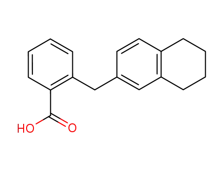 Molecular Structure of 5349-91-7 (2-(5,6,7,8-tetrahydronaphthalen-2-ylmethyl)benzoic acid)