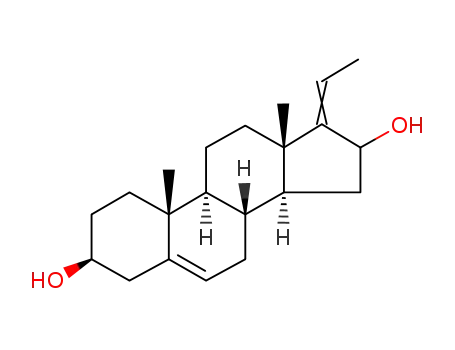 Molecular Structure of 672308-23-5 (5,17<sup>(20)</sup>-dien-pregna-3,16-diol)