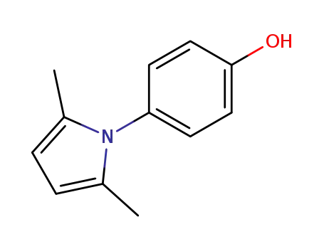 Molecular Structure of 54609-09-5 (Phenol, 4-(2,5-dimethyl-1H-pyrrol-1-yl)-)