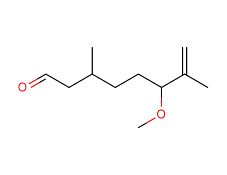 Molecular Structure of 107833-82-9 (6-Methoxy-3,7-dimethyl-7-octenal)
