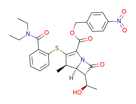 4-nitrobenzyl (1 R ,5 S ,6 S)-2-(2-diethylcarbamoylphenylthio)-1-methyl-6-[1(R)-hydroxyethyl]-1-carbapen-2-em-3-carboxylate