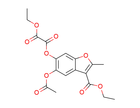 Molecular Structure of 110029-67-9 (5-acetoxy-6-ethoxyoxalyloxy-2-methyl-benzofuran-3-carboxylic acid ethyl ester)