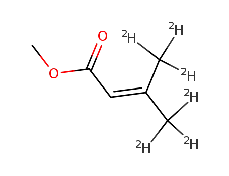 Molecular Structure of 100342-98-1 (β,β-Di(<D<sub>3</sub>>methyl)acrylsaeure-methylester)
