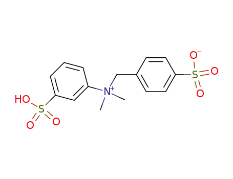 Molecular Structure of 749828-36-2 (<i>N</i>,<i>N</i>-dimethyl-3-sulfo-<i>N</i>-(4-sulfo-benzyl)-anilinium betaine)