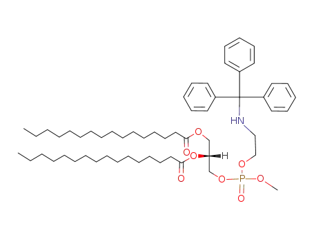 Hexadecanoic acid (R)-1-hexadecanoyloxymethyl-2-{methoxy-[2-(trityl-amino)-ethoxy]-phosphoryloxy}-ethyl ester