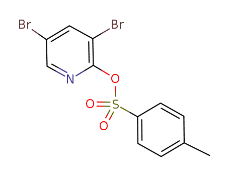 Molecular Structure of 882029-80-3 (p-toluenesulfonic acid 3,5-dibromo(pyridin-2-yl) ester)