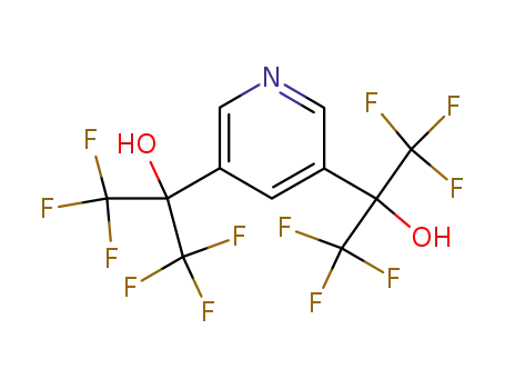 Molecular Structure of 108440-28-4 (2,2’-(pyridine-3,5-diyl)bis(1,1,1,3,3,3-hexafluoropropan-2-ol))