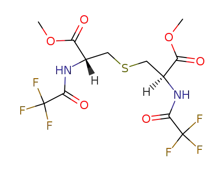 Molecular Structure of 26527-25-3 (3,3'-Thiobis(N-trifluoroacetyl-L-alanine)dimethyl ester)