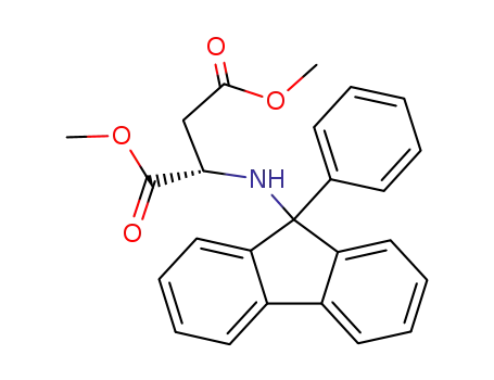 Molecular Structure of 120230-62-8 (L-Aspartic acid, N-(9-phenyl-9H-fluoren-9-yl)-, dimethyl ester)