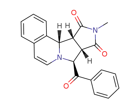 Molecular Structure of 97204-10-9 (8-benzoyl-10-methyl-11a,11b-dihydro-8H-pyrrolo[3',4':3,4]pyrrolo[2,1-a]isoquinoline-9,11(8aH,10H)-dione)
