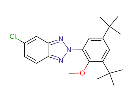 Molecular Structure of 271788-60-4 (2-[3,5-bis(1,1-dimethylethyl)-2-methoxyphenyl]-5-chloro-2H-benzotriazole)