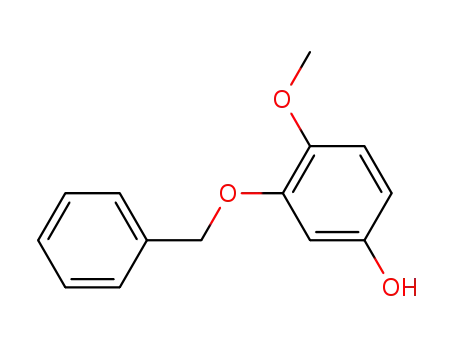 Molecular Structure of 40914-19-0 (3-BENZYLOXY-4-METHOXYPHENOL)