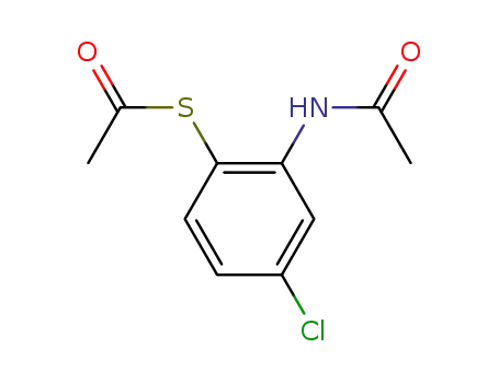 Molecular Structure of 948-62-9 (Ethanethioic acid, S-[2-(acetylamino)-4-chlorophenyl] ester)