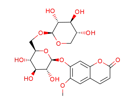 Molecular Structure of 18309-73-4 (6-Methoxy-7-(6-O-β-D-xylopyranosyl-β-D-glucopyranosyloxy)-2H-1-benzopyran-2-one)