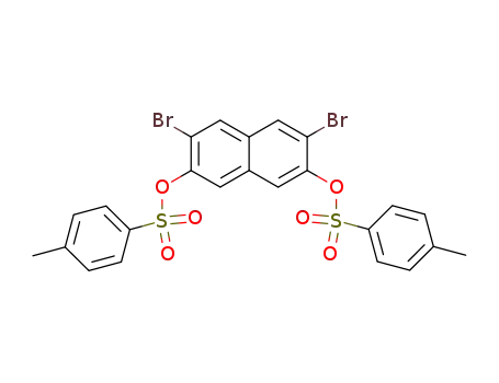 Molecular Structure of 96965-64-9 (3,6-dibromo-2,7-bis<(p-tolylsulfonyl)oxy>naphthalene)