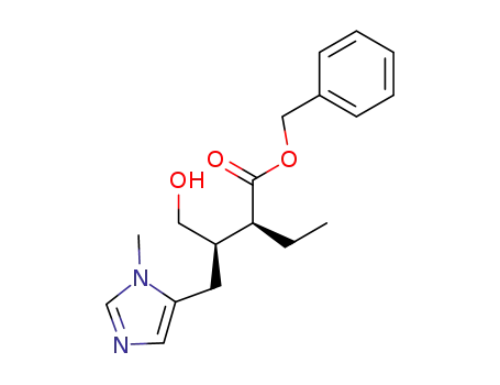 Molecular Structure of 92598-82-8 ((2S,3R)-2-Ethyl-3-hydroxymethyl-4-(3-methyl-3H-imidazol-4-yl)-butyric acid benzyl ester)