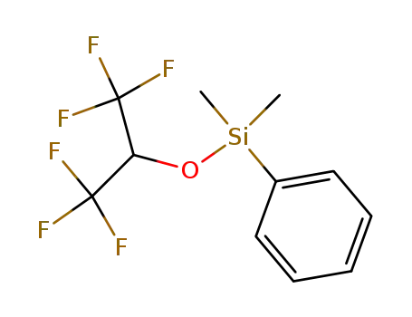 Molecular Structure of 151623-41-5 (Dimethyl-phenyl-(2,2,2-trifluoro-1-trifluoromethyl-ethoxy)-silane)