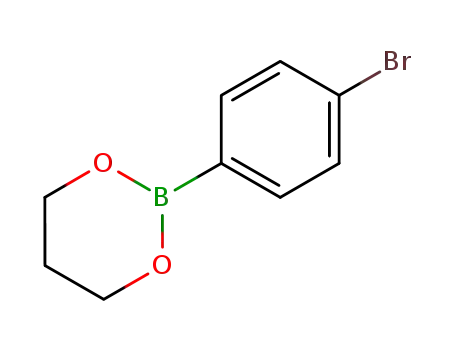 Molecular Structure of 54947-91-0 (1,3,2-Dioxaborinane, 2-(4-bromophenyl)-)