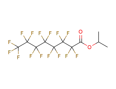 Molecular Structure of 106608-82-6 (isopropyl 2,2,3,3,4,4,5,5,6,6,7,7,8,8,8-pentadecafluorooctanoate)