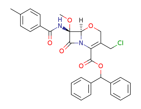 (6R,7R)-3-Chloromethyl-7-methoxy-8-oxo-7-(p-toluoylamino)-5-oxa-1-azabicyclo[4.2.0]oct-2-ene-2-carboxylic acid diphenylmethyl ester