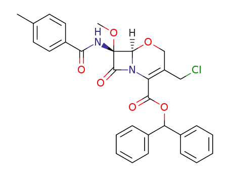 (6R,7R)-3-クロロメチル-7-メトキシ-8-オキソ-7-(p-トルオイルアミノ)-5-オキサ-1-アザビシクロ[4.2.0]オクタ-2-エン-2-カルボン酸ジフェニルメチル