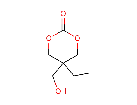 Molecular Structure of 38802-97-0 (5-Ethyl-5-(hydroxymethyl)-1,3-dioxan-2-one)