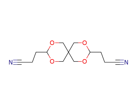 Molecular Structure of 3058-04-6 (3,9-BIS(2-CYANOETHYL)-2,4,8,10-TETRAOXASPIRO[5.5]UNDECANE)