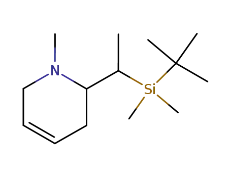Molecular Structure of 83862-22-0 (2-[1-(tert-Butyl-dimethyl-silanyl)-ethyl]-1-methyl-1,2,3,6-tetrahydro-pyridine)