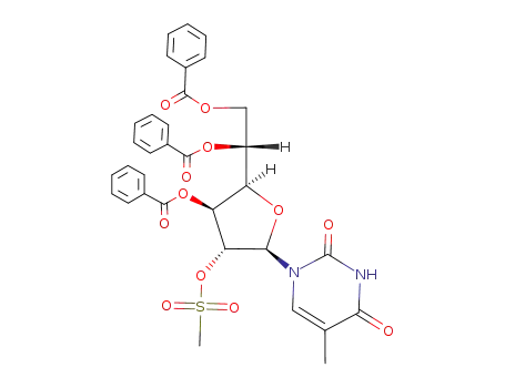 1-(3,5,6-tri-O-benzoyl-2-O-methanesulfonyl-β-D-glucofuranosyl)thymine