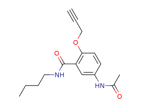 Benzamide, 5-(acetylamino)-N-butyl-2-(2-propynyloxy)-