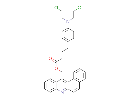 Molecular Structure of 1609956-68-4 ((benzo[a]acridin-12-yl)methyl 4-(4-(bis(2-chloroethyl)amino)phenyl)butanoate)