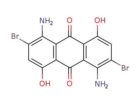 Molecular Structure of 30787-41-8 (1,5-diamino-2,6-dibromo-4,8-dihydroxyanthraquinone)