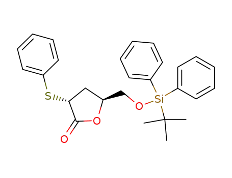 (3R,5S)-5-(tert-Butyl-diphenyl-silanyloxymethyl)-3-phenylsulfanyl-dihydro-furan-2-one