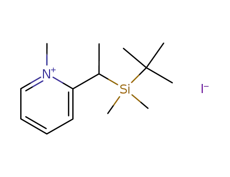 Molecular Structure of 83862-21-9 (2-[1-(tert-Butyl-dimethyl-silanyl)-ethyl]-1-methyl-pyridinium; iodide)