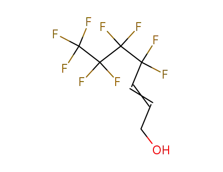 Molecular Structure of 72016-05-8 (1H,1H,2H,3H-NONAFLUOROHEPT-2-EN-1-OL)