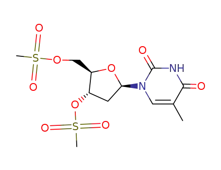 Molecular Structure of 56822-33-4 (3',5'-Di-O-mesylthymidine)