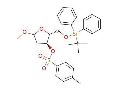 Methyl 5-O-tert-butyldiphenylsilyl-2-deoxy-3-O-(4-Methylbenzenesulfonyl)-D-erythro-pentofuranoside