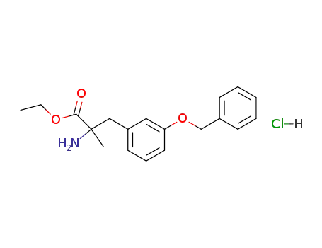 Molecular Structure of 84713-75-7 (2-Amino-3-(3-benzyloxy-phenyl)-2-methyl-propionic acid ethyl ester; hydrochloride)
