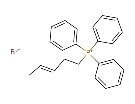 Molecular Structure of 53143-96-7 (<(E)-3-Pentenyl>triphenylphosphonium-bromid)