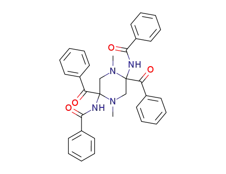 Benzamide, N,N'-(2,5-dibenzoyl-1,4-dimethyl-2,5-piperazinediyl)bis-