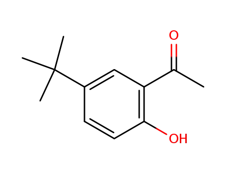 Molecular Structure of 57373-81-6 (1-[5-(tert-Butyl)-2-hydroxyphenyl]ethan-1-one, 2-Acetyl-4-(tert-butyl)phenol)