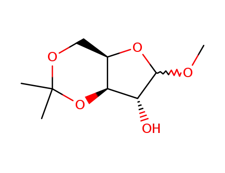 Molecular Structure of 112245-59-7 (METHYL-3,5-O-ISOPROPYLIDENE-D-XYLOFURANOSE)