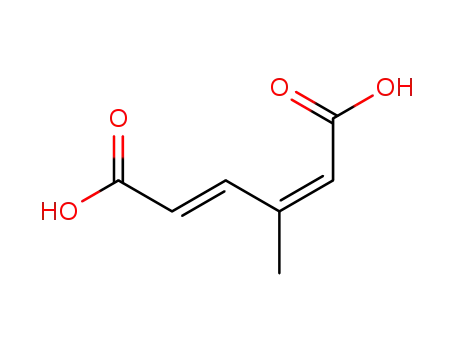 Molecular Structure of 31659-59-3 ((2Z,4E)-3-methyl-2,4-hexadienedioic acid)