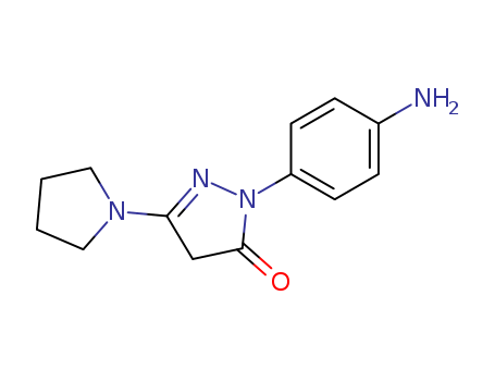 2-(4-Aminophenyl)-2,4-dihydro-5-(1-pyrrolidinyl)-3H-pyrazol-...