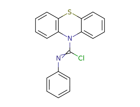 Molecular Structure of 127832-97-7 (10-(N'-phenylchloroformimidoyl)phenothiazine)
