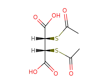 Molecular Structure of 53318-26-6 (meso-2,3-bis(acetylthio)succinic acid)