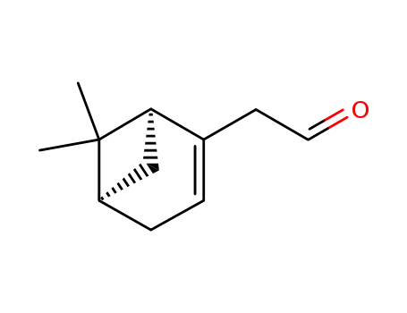 Molecular Structure of 35836-70-5 (Bicyclo[3.1.1]hept-2-ene-2-acetaldehyde, 6,6-dimethyl-, (1R)-)