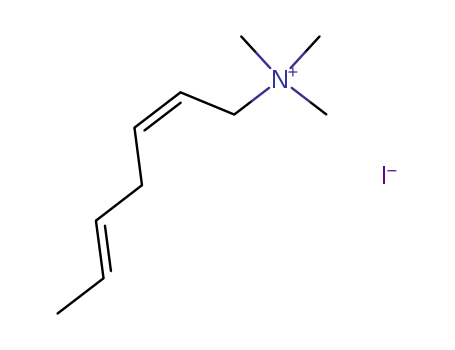 Molecular Structure of 83862-27-5 (((2Z,5E)-Hepta-2,5-dienyl)-trimethyl-ammonium; iodide)