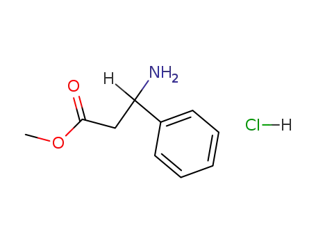 Molecular Structure of 144494-72-4 ((S)-3-Amino-3-phenyl propionic acid methylester HCl)
